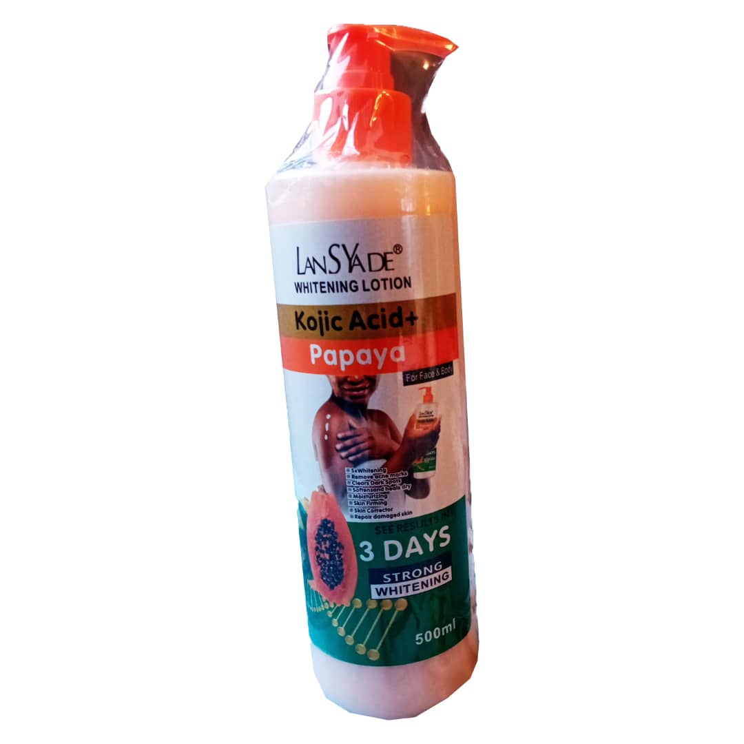 Lansyade Lait Éclaircissant Corps Acide Kojique + Papaye 500ml